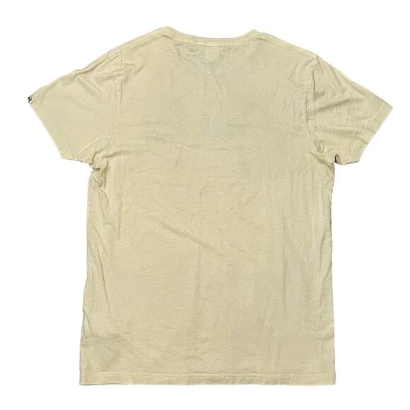 Deus Ex Machina Miyagi Caps Tee Shirt Spellout Yellow Faded Motorcycle Medium - Picture 8 of 9